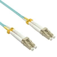 LC UPC LC UPC OM Multimoide Duple Aqua Fiber Optic Patch Cable, Pack