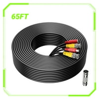 -Geek 65ft Premjeder BNC žičana žica za napajanje, visokokvalitetni PVC materijal univerzalna žica,