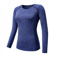 Promotion Women Quick-suhog kompresije Vrhunska sportska majica s dugim rukavima Teretana Yoga trčanje