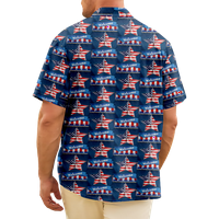 4. jula muška havajska majica SAD Nacionalna zastava Grafički tee T majice T majica košulja ovratnik
