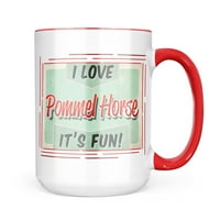 Neonblond I Love Pommel Horse, Vintage dizajn krila poklon za ljubitelje čaja za kavu