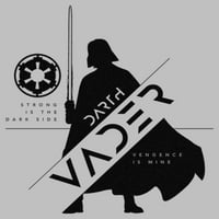Ženski zvezdarski ratovi: Obi-Wan Kenobi Darth Vader jak je tamna strana silueta grafički grafički tee