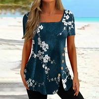 Simplmasygeni Žene vrhovi Ljeto caljevina modna žena kauzalna bluza za bluzu kratkih rukava majica ljetnog