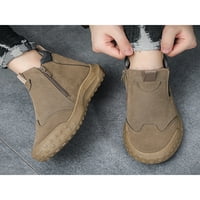 Muški čizme Side Zip čizme za gležnjeve Ležerne prilike Boot muške modne zimske cipele Vodootporni Khaki 6.5