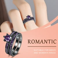 Duhgbne Ženske prstenje prstene poklon legura prsten vjenčani zircon size šareni nakit prstenovi