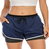 Ženska trening za trening Fitness Hotcos Dvostruki sloj Active Yoga teretane Sportske kratke hlače sa