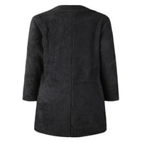 Zodanni Ženski odjeća s dugim rukavima kaput rever jakna Ležerne kapute Zimske tople šerpe jakne duboko