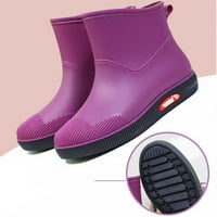 Puawkoer kišnice Žene kratke cijevi plišane termalne vodene cipele Vodootporne cipele modne žene kišne čizme