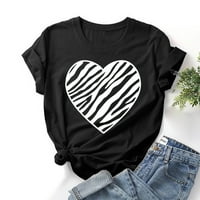 Ženske majice kratkih rukava Vrhovi slatkog ljubavnog srca Ispisuje Casual Tees bluza Thirts Valentines Day Pokloni Ljeto