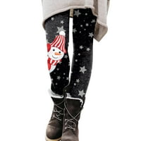 pantalone tanke elastične svesutne žene tiskane tajice božićne duge boot hlače vintage gaćice set