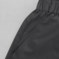 Ženske vrećice teretne hlače izvlačenje labavo ravne noge joggers hlače tamno siva l