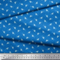 Soimoi Poly Georgette Tkanina Dot & Listovi umjetnički otisak Šiveno šivanje tkanine široko