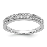 14k bijeli zlatni prsten za prsten Dijamant, veličina 6