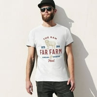 Grafička majica za muškarce Farm Vintage kratki rukav sportski tee bijeli 3xl