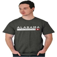 Alabama Karta State oblik uspostavio je muške grafičke majice Tees Brisco Marke 2x