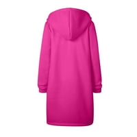 TOQOT Light Fall Jacket - Modni Comfy casual dugih rukava sa zatvaračem za žene vruće ružičaste veličine