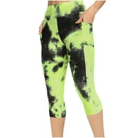 Clearsance Yoga, Work Loggings Fitness Sportski trčanje Pocket Yoga Atletska hlače Green XL