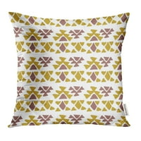 Afrički zlatni i crni apstraktni Grunge Geometric Stripped uzorak američki aztec jastučni jastuk jastuk