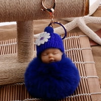Jiyugala Key Chains za bebe prstenovi pompom torbe lutka privjesak za spavanje šarm tipka