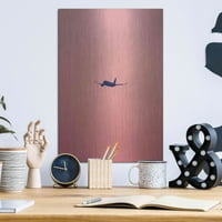 Luxe Metal Art 'Pink Let' by Design Fabrikken, Metalna zida Art, 12 x16
