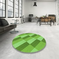 Ahgly Company u zatvorenom okruglom uzorak smaragdno prostirke zelene površine, 7 'krug