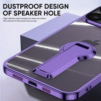 Bestshe dizajniran za iPhone Pro CASE, ugrađeni nevidljivi štand proziran [protiv žutiling] otporan