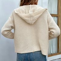 Jsaierl Kardigani za žene džemper s dugim rukavima otvoren prednji džemper slobodno tunik pad džempera