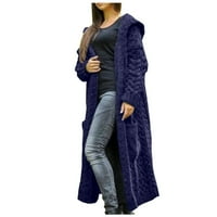 SNGXGN ženski kardigani s dugim rukavima Čvrsti kardigani džemperi mekani labavi kaput vanjska odjeća