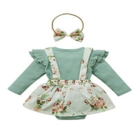 Fanvereka Baby Girl Outfit cvjetni spajanje suknje za suknje za rub