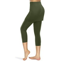 Joga hlače za ženske vježbe gamaše džepovi tenis capris elastična opuštena fit ženska activeward na