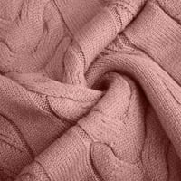 Žene plus veličine za čišćenje Žene Ležerne prilike modne pulover dugih rukava s dugim rukavima ružičasta
