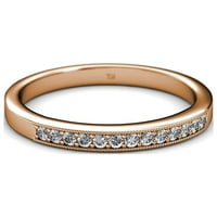 Diamond Stone Wedding bend s milgrainnim radom SI2-I1, G-H 0. CT TW u 14K ružom Gold.Size 7.5