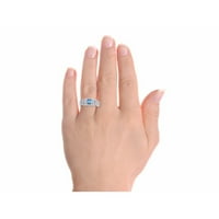 * Rylos jednostavno elegantan prekrasan plavi topaz & dijamantni prsten - decembar roštilj *