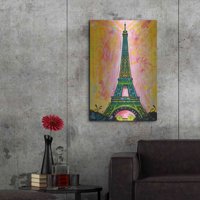 Luxe Metal Art 'Eiffel Ali' by Dean Russo, Metalna zida Art, 24 X36