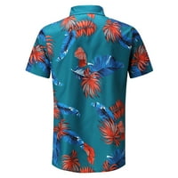 Vrhovi za muške muškarce Havajska majica kratkih rukava na plaži za plažu od tiskanih ljetnih casual