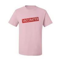 Certificirani cijepljeni crveni žig humor muške grafičke majice, svijetlo ružičasta, 5xl