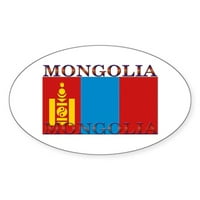 Cafepress - Mongolija Ovalna naljepnica - Naljepnica