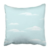 Ravno plavo nebo sa oblacima apstraktna lagana noćna grafička ljetna sunca jastučnica