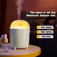 Suiluo HUMIDIFIER MINI USB Cartooon Slatka kućna ljubimca Desktop Rehidratacija Aromaterapija Prijenosni pročišćivač zraka Noćna svjetlost Aromaterapija Difuzor ovlaživač
