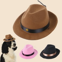 Široki šešir za kućne ljubimce - podesivi smiješni kućni ljubimac mačak zapadnu kaubojski šešir - zaštiti kožu za odmor