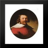 Portret bradde manbusta Duži crveni dvostruki uramljeni umjetnički otisak b