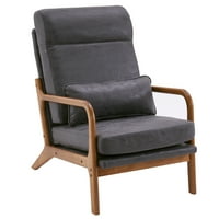 KTAXON Srednjovjek Moderna akcentna stolica, Bronzing Tkanina od tkanine, visokog stražnjih sofa sa