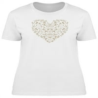 Stilizirana cvjetna majica srca Žene -Mage by Shutterstock, Ženska mala