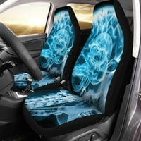 Set auto-sjedala pokriva plavu zraku mozak i lubanju dijela univerzalnog automatskog prednjeg sjedala Zaštitni za auto, suv limuzina, kamion