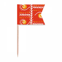 Narančasta linija Meksiko Totems drevne civilizacije Zastave za zube za mlake oznake za zabavu