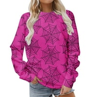 Jeseni duksevi za žene dugih rukava Halloween tiskani ležerni pulover vrhovi posada CATCLAT COMFY Bluze