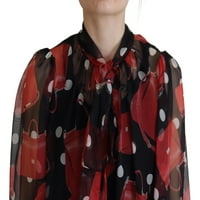 Dolce Gabbana crna crvena sicilija torba od svilene majice top bluza
