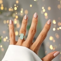 Hanxiulin Square White Opal antikni srebrni prsten za žene za žene za žene
