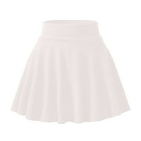 Vedolay ljetne suknje za žene ženski cvjetni print visokog struka linije Split Flowy duga suknja, bijela