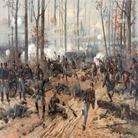 Građanski rat. Bitka za Shiloh. Hromolititograf Thulstrup de Thore History